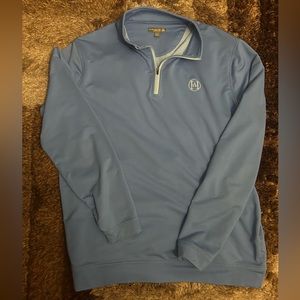 Peter Millar Sweater Adult Large Blue Quarter Zip Light Jacket, Golf